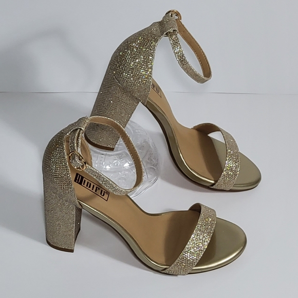 IDIFU Women's IN4 Cookie-HI Chunky High Heel Sandals Open Toe Ankle Strap - Picture 9 of 10